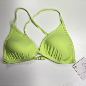 VYB Molded Cup Triangle Bra Bikini Top Lime Green Size Small New With Tags